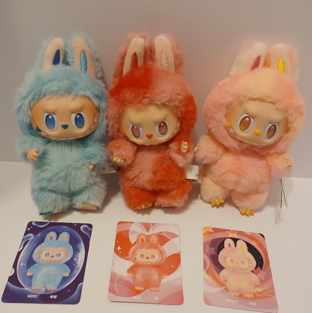 3 The Monsters Big Into Energy Authentic Labubu's